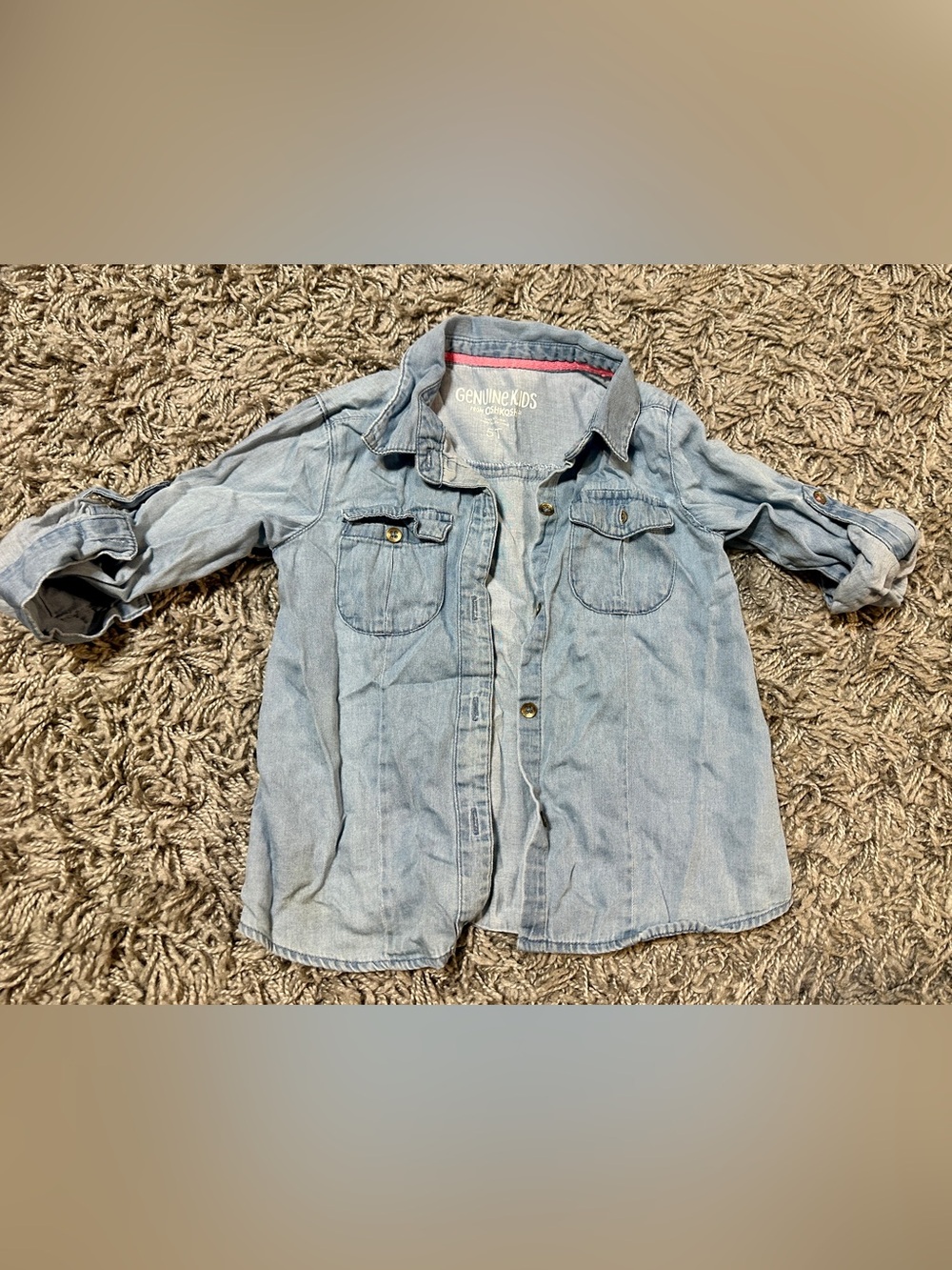 Genuine Kids Light Blue Denim Button-Down Shirt
